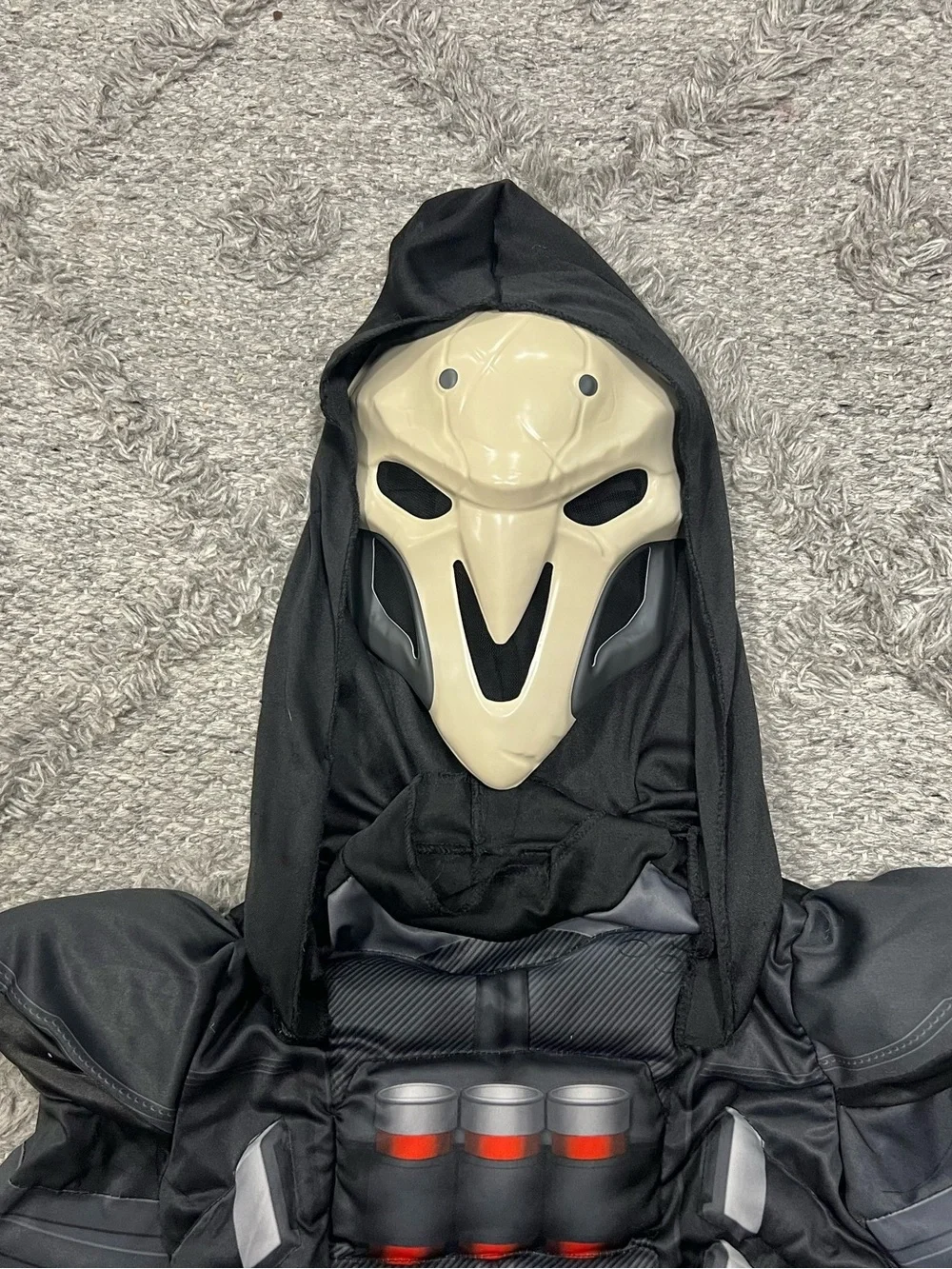Overwatch Reaper Size SM 4-6YRS Kids Halloween Costume w/ Mask Complete Set EUC